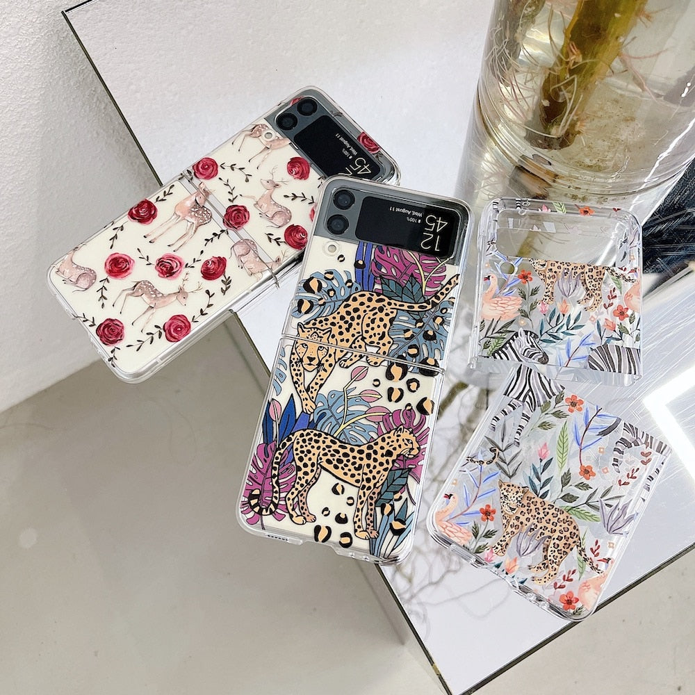 Forest Flower Animal Case for Samsung Galaxy Z Flip 4 - Galaxy Z Flip 4 Case