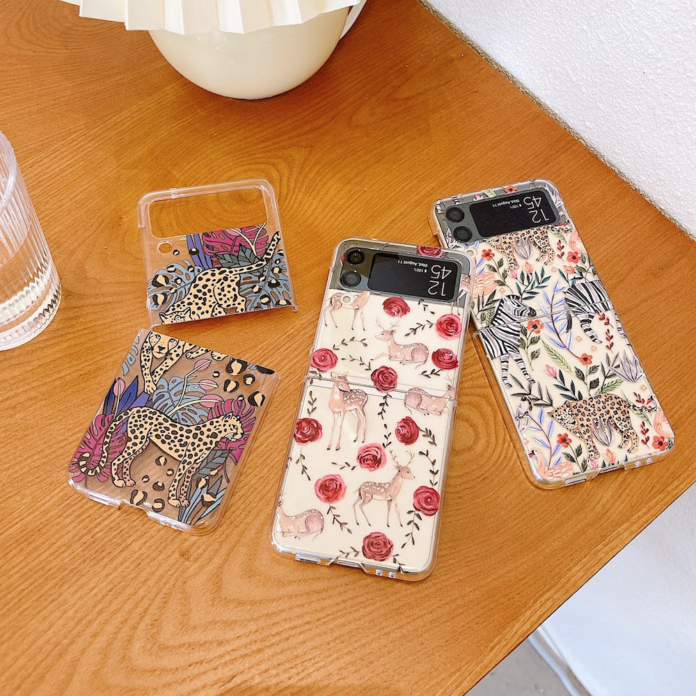 Forest Flower Animal Case for Samsung Galaxy Z Flip 4 - Galaxy Z Flip 4 Case