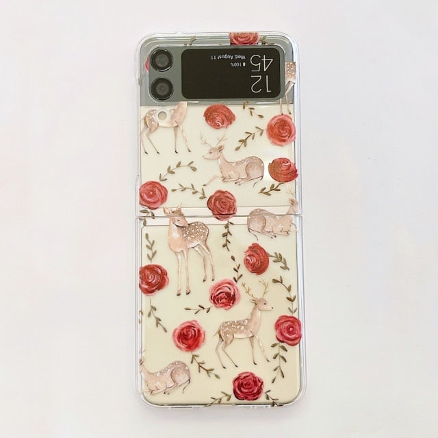 Forest Flower Animal Case for Samsung Galaxy Z Flip 4 - Galaxy Z Flip 4 Case