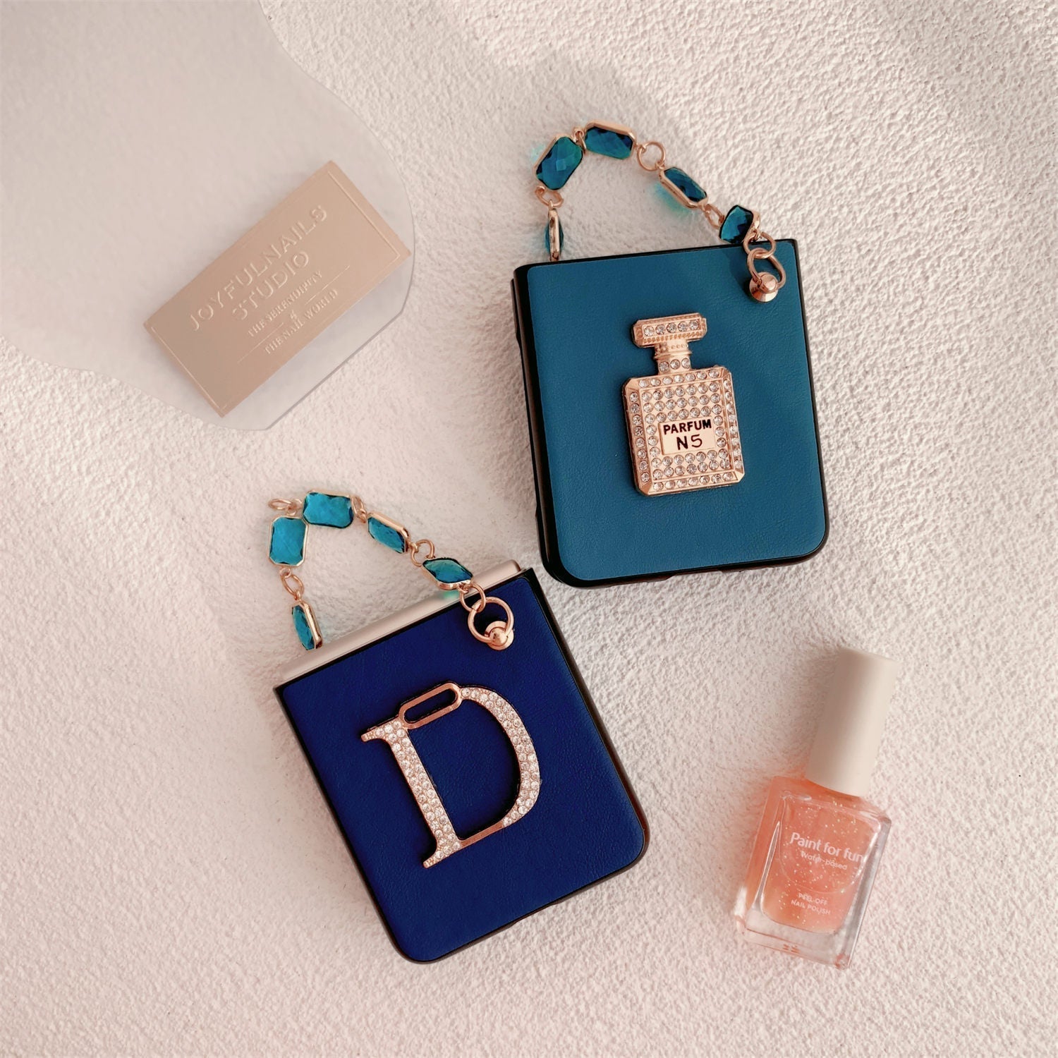 Elegant Blue Leather Case for Samsung Z Flip Galaxy Z Flip 4 - Galaxy Z Flip 4 Case