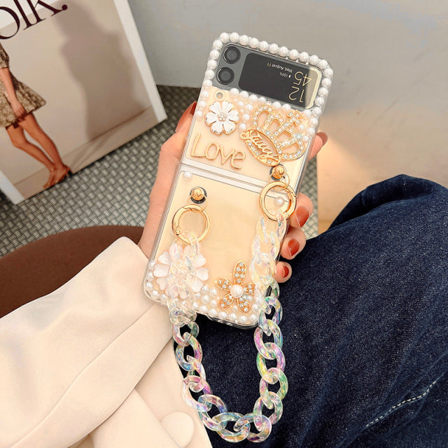 Bracelet Diamond Case For Samsung Galaxy Z Flip 4 - Galaxy Z Flip 4 Case