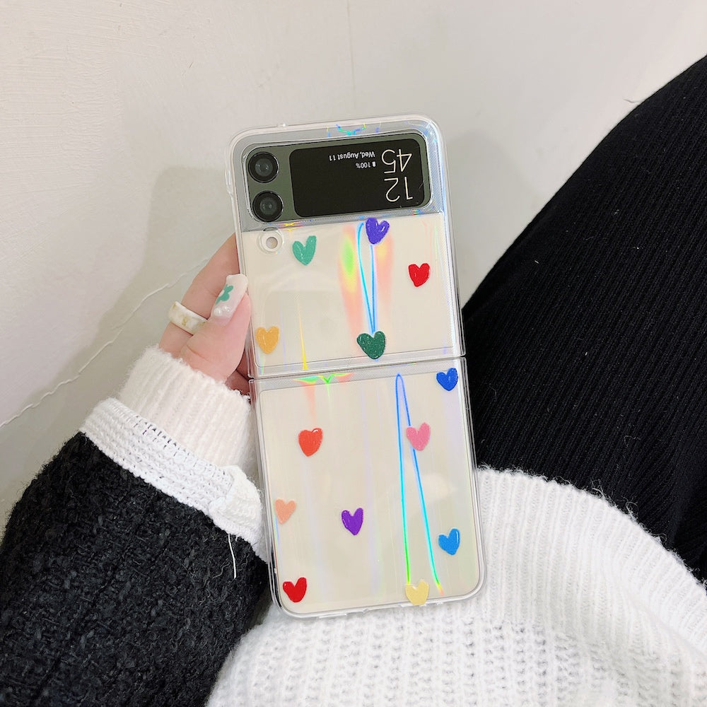 Cute Love Heart Case for Samsung Galaxy Z Flip 4 - Galaxy Z Flip 4 Case