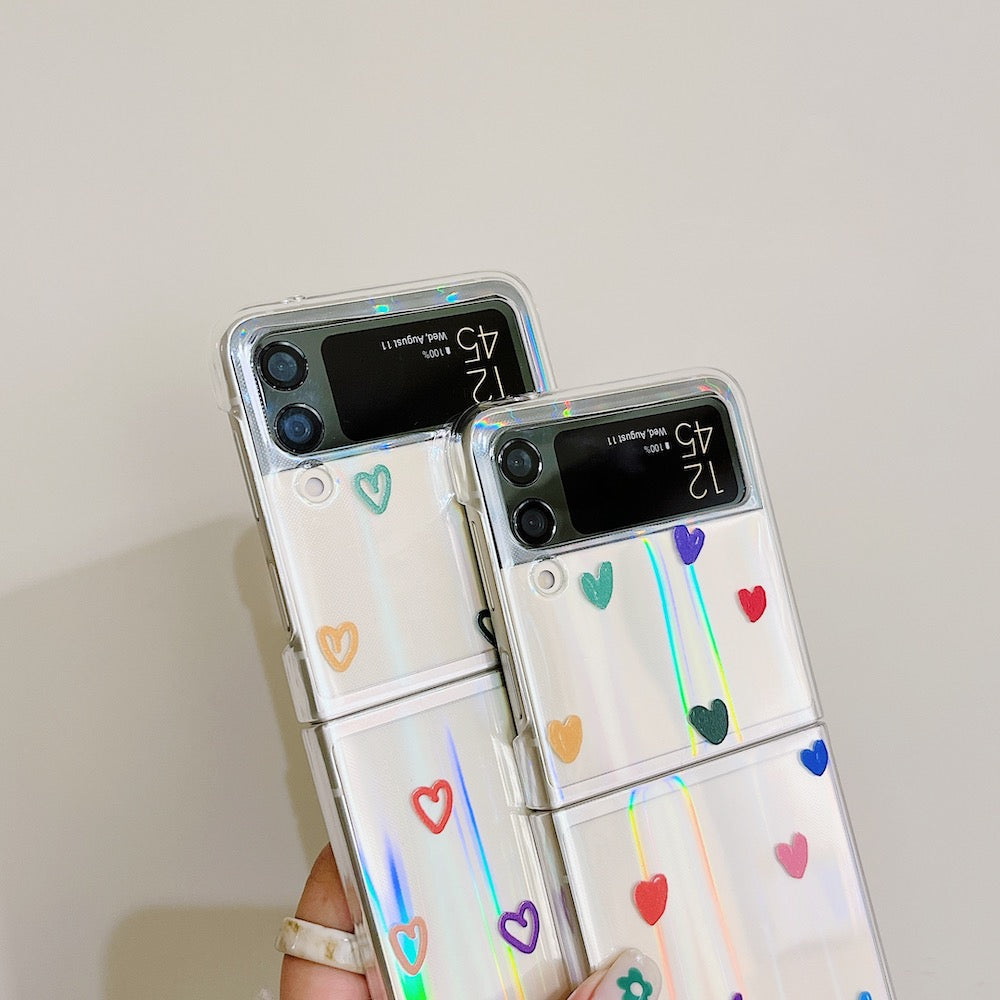 Cute Love Heart Case for Samsung Galaxy Z Flip 4 - Galaxy Z Flip 4 Case