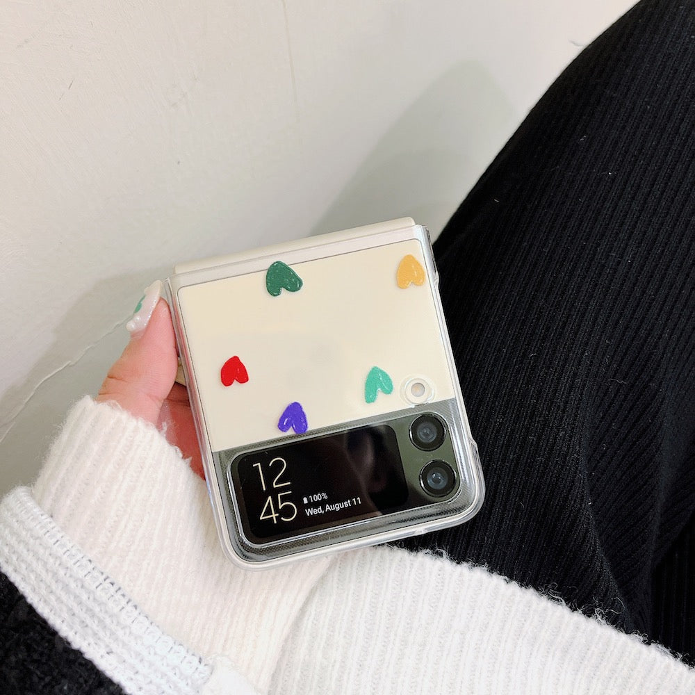 Cute Love Heart Case for Samsung Galaxy Z Flip 4 - Galaxy Z Flip 4 Case