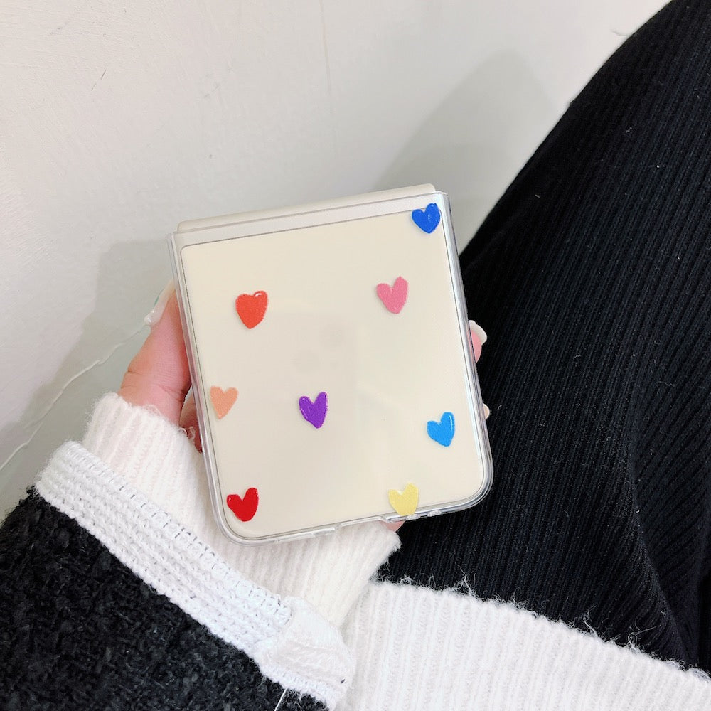 Cute Love Heart Case for Samsung Galaxy Z Flip 4 - Galaxy Z Flip 4 Case