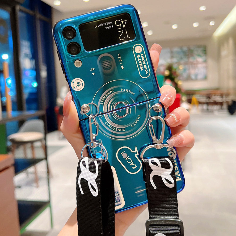 Retro Case With Chain For Samsung Galaxy Z Flip 4 5G - Galaxy Z Flip 4 Case