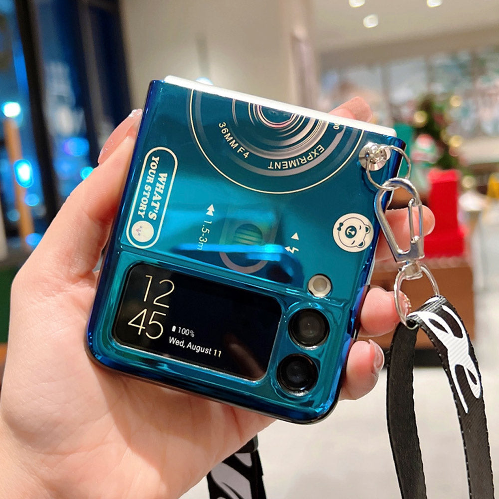 Retro Case With Chain For Samsung Galaxy Z Flip 4 5G - Galaxy Z Flip 4 Case