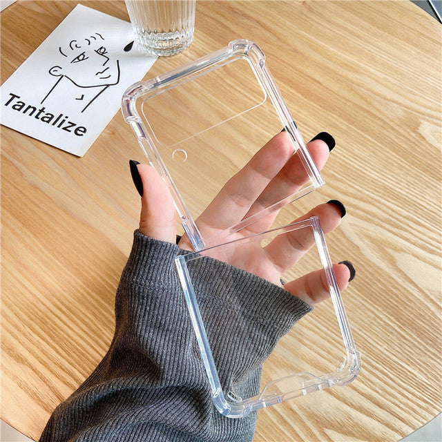 Cute 3D Black Heart Transparent PC Hard Slim Phone Case For Samsung Galaxy Z Flip 4 - Galaxy Z Flip 4 Case