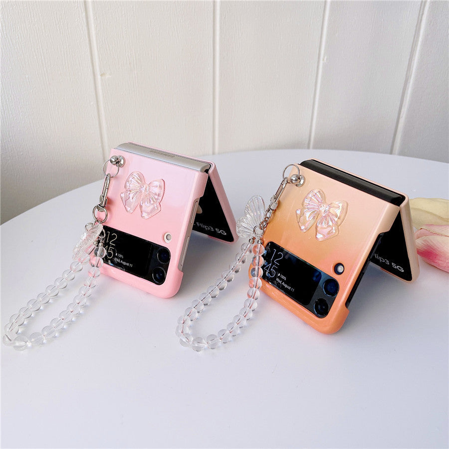 Cute Butterfly Bracelet Case for Samsung Galaxy Z Flip 4 - Galaxy Z Flip 4 Case