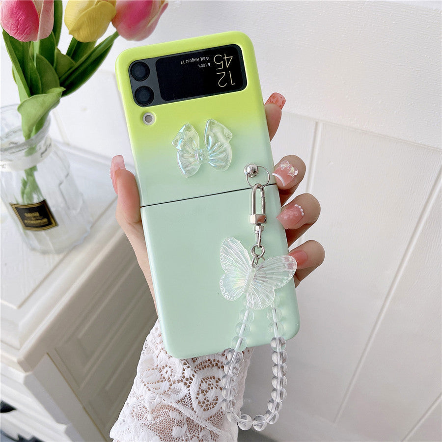 Cute Butterfly Bracelet Case for Samsung Galaxy Z Flip 4 - Galaxy Z Flip 4 Case