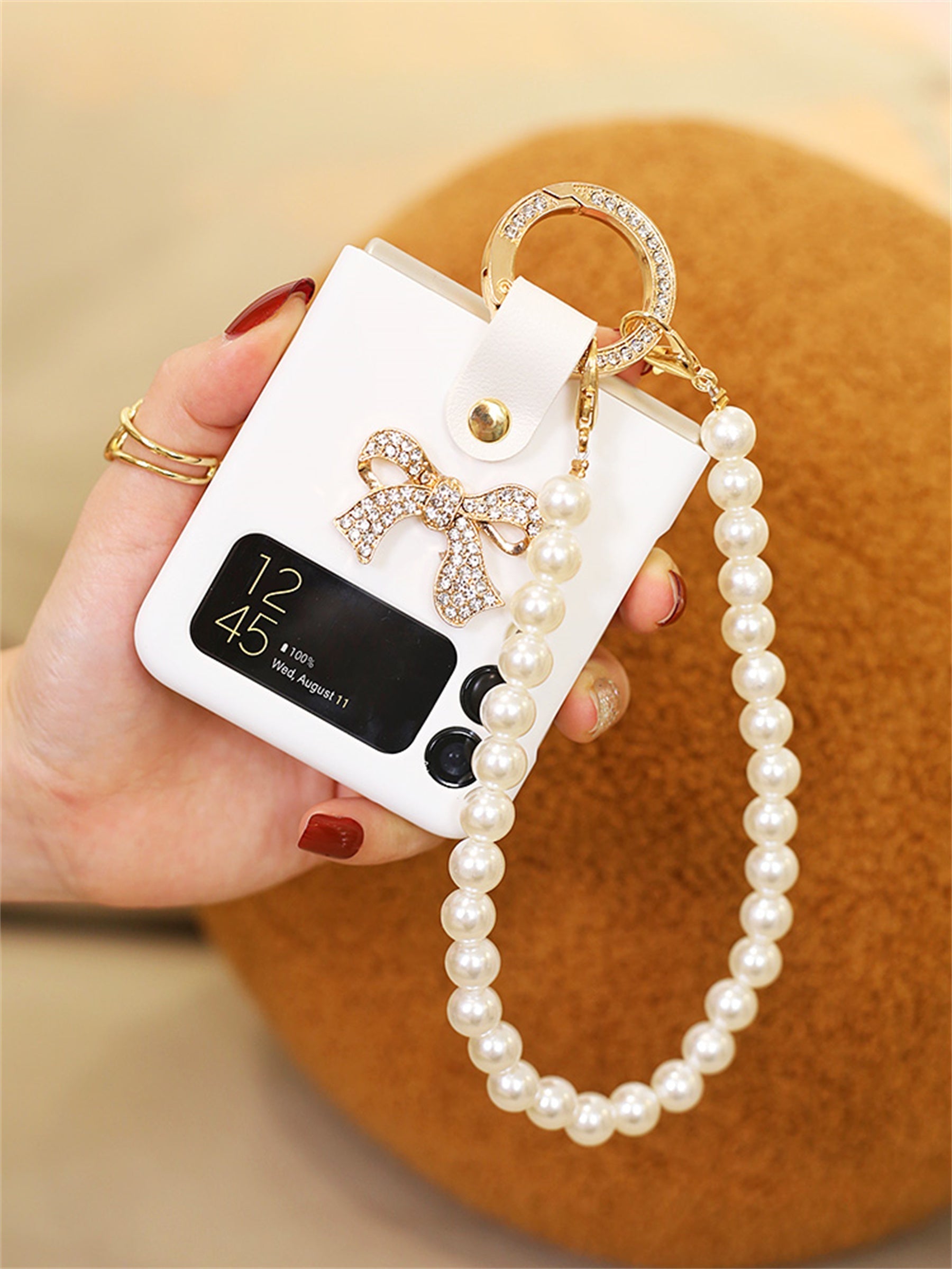 Luxury Crossbody Leather Strap Case for Galaxy Z Flip 4 5G - Galaxy Z Flip 4 Case