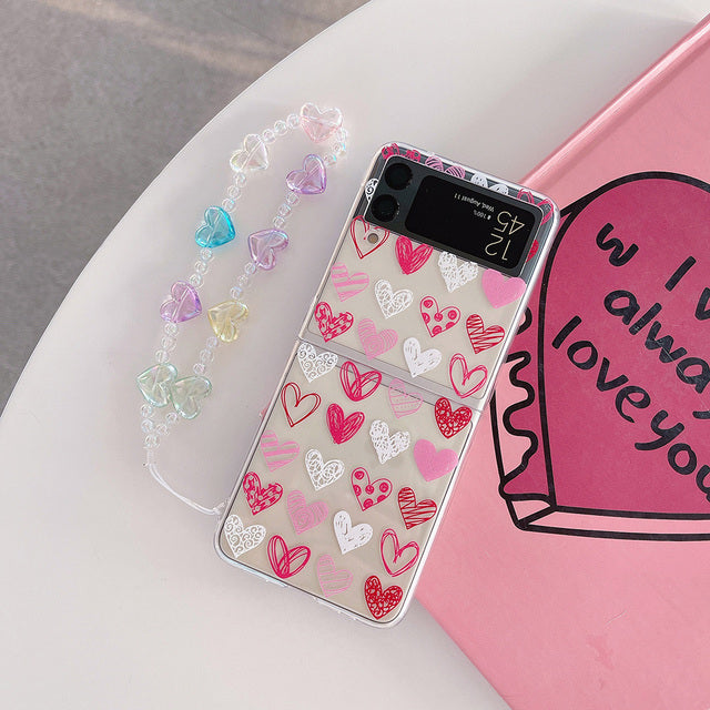 Lovely Colorful Heart Case For Samsung Galaxy Z Flip 4 5G - Galaxy Z Flip 4 Case