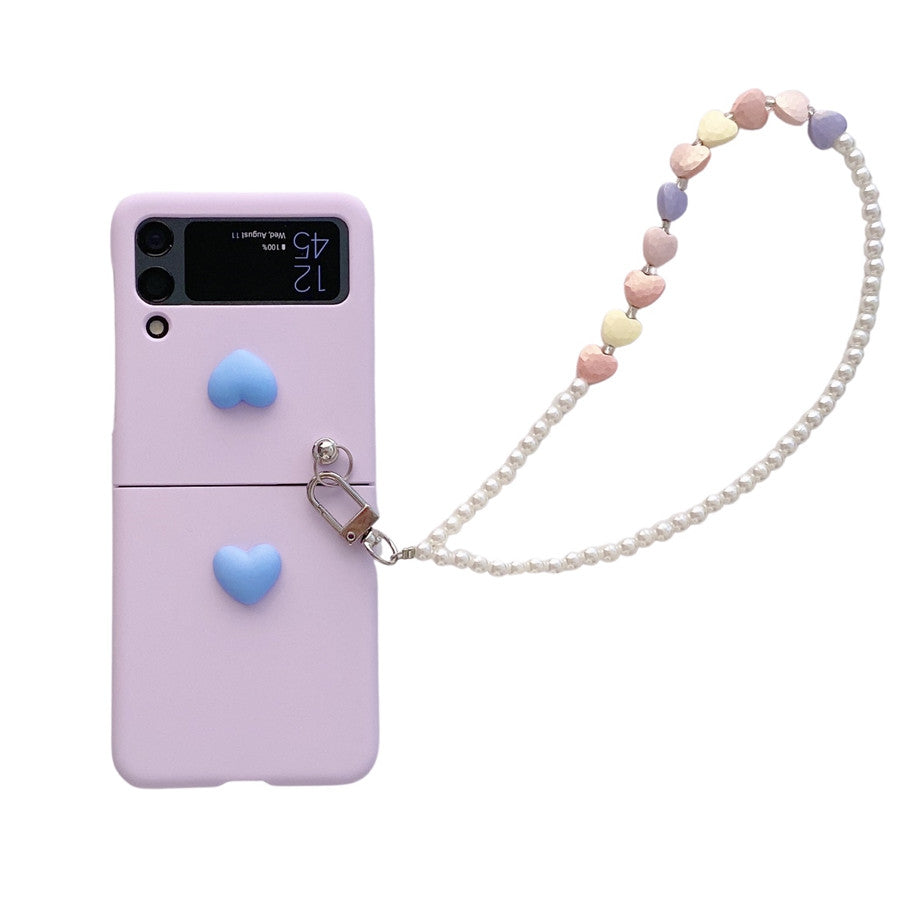 Love Pearl Chain Case for Samsung Galaxy Z Flip 4 5G - Galaxy Z Flip 4 Case