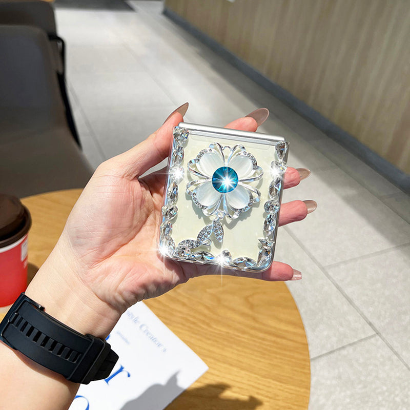 Luxury Rhinestone Flower Case For Samsung Galaxy Z Flip 4 5G - Galaxy Z Flip 4 Case