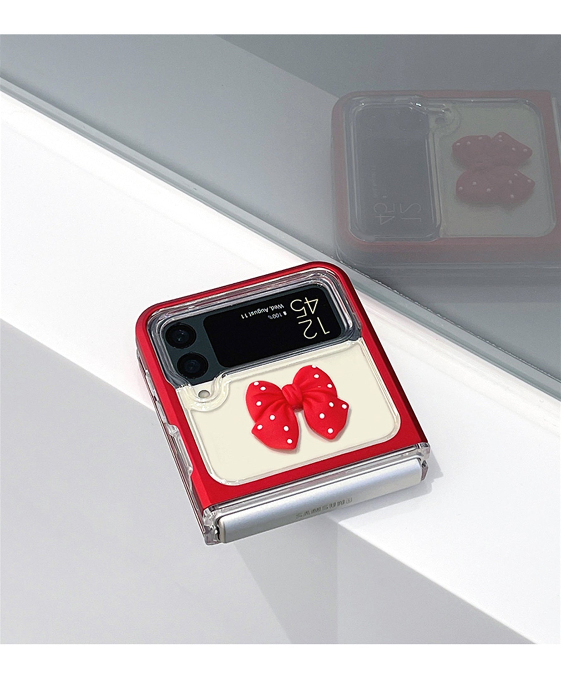 Red 3D Shockproof Case for Galaxy Z Flip 4 5G - Galaxy Z Flip 4 Case