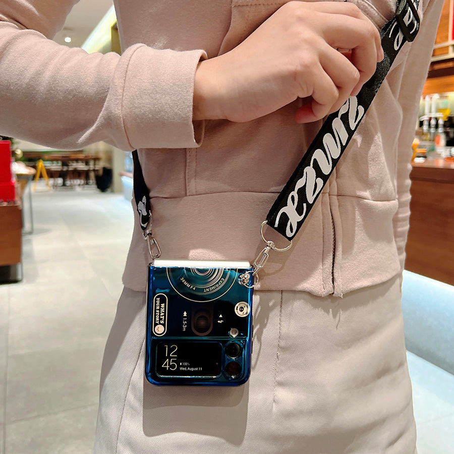 Retro Shoulder Strap Case For Samsung Galaxy Z FLIP 4 - Galaxy Z Flip 4 Case