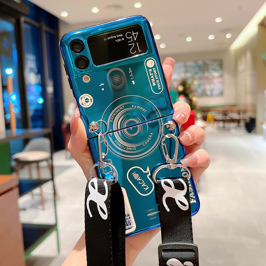 Retro Shoulder Strap Case For Samsung Galaxy Z FLIP 4 - Galaxy Z Flip 4 Case