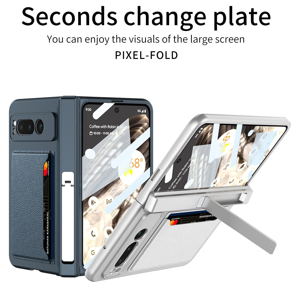 Magnetic Leather Case with Card Slot For Google Pixel Fold