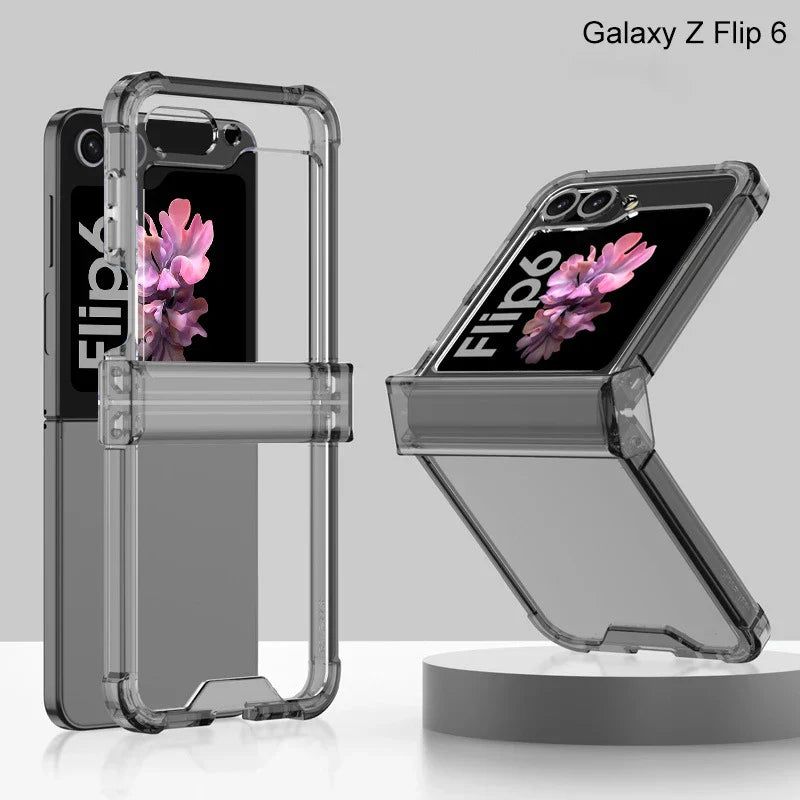 Transparent Case with Hinge Protection For Samsung Galaxy Z Flip 6 Transparent Case with Hinge Protection For Samsung Galaxy Z Flip 6