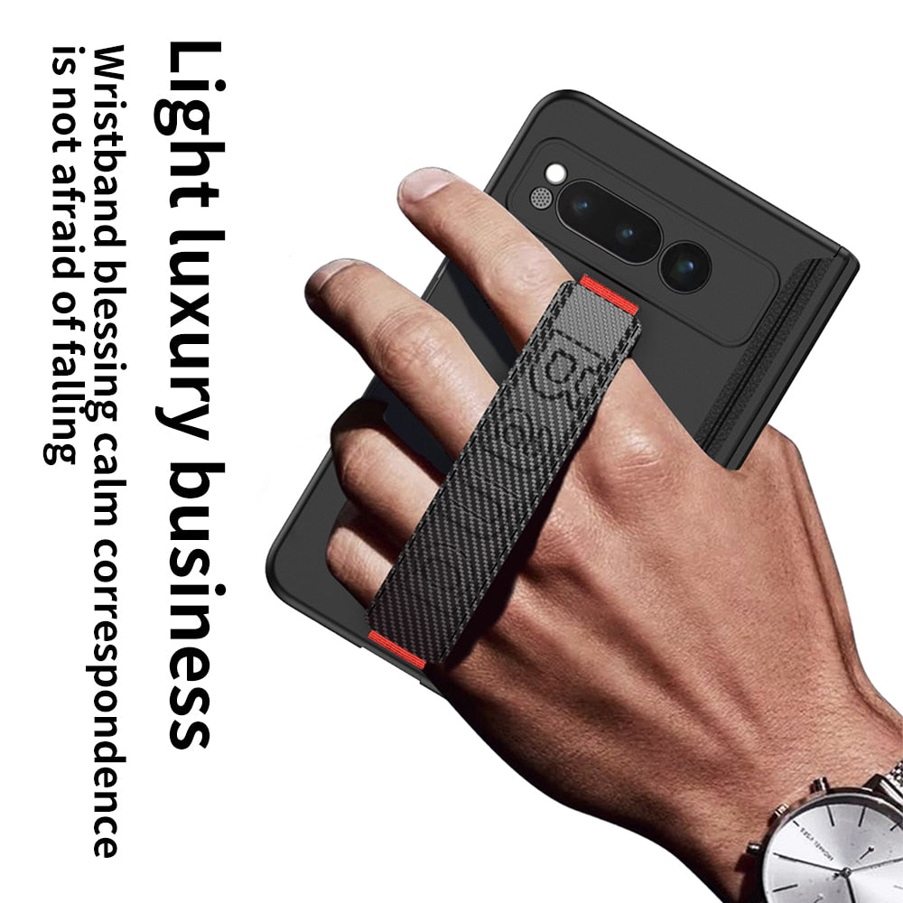 Magnetic Protective Case with WristBand For Google Pixel Fold