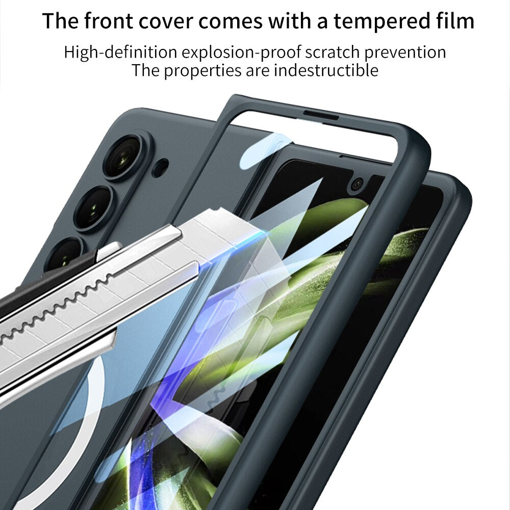 MagSafe Cover with Front Glass Film For Samsung Galaxy Z Fold 5