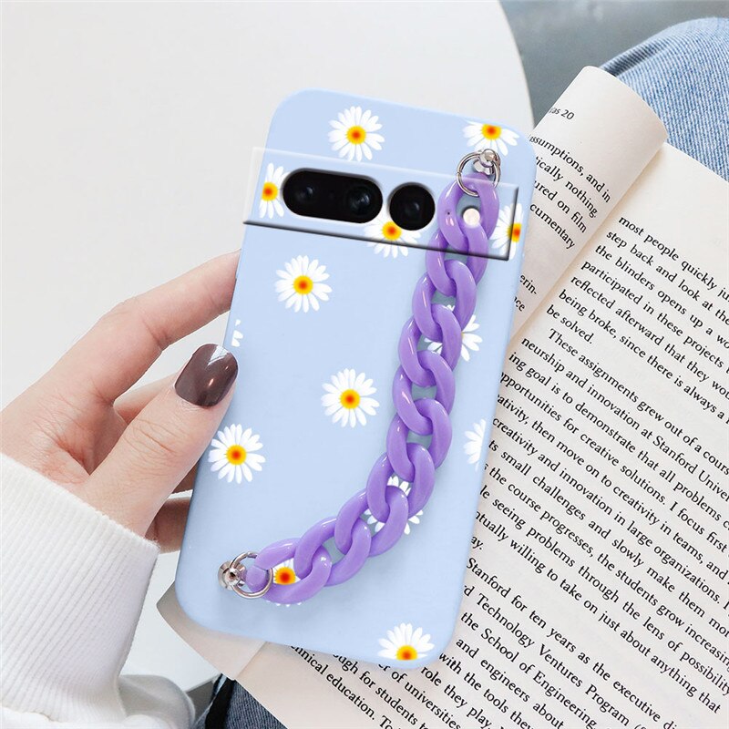 Flowers Silicone Matte Cover For Google Pixel 7 Pro - The Pixel Store