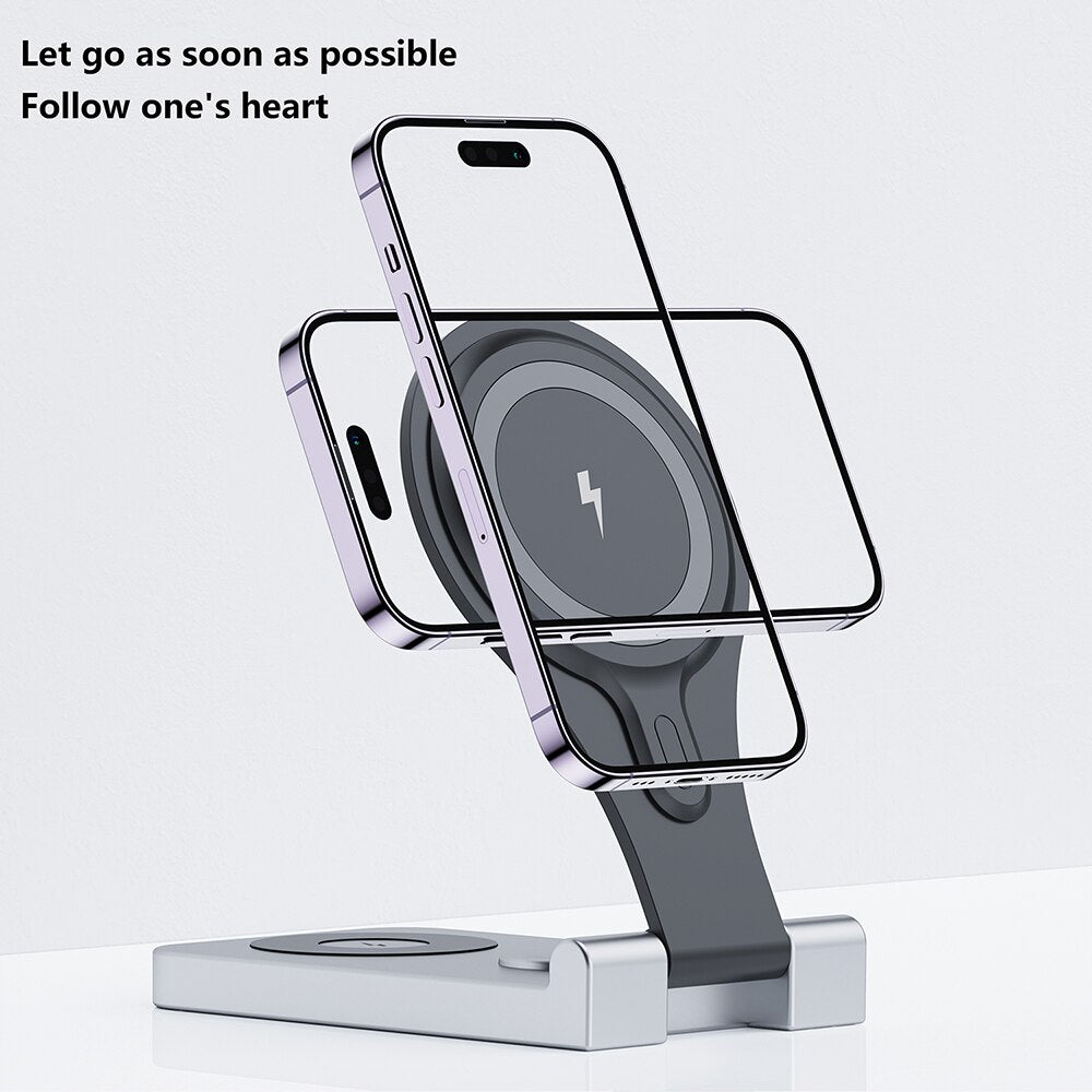 3 in 1 Magnetic Wireless Charger Foldable for iPhone, Apple Watch & AirPods - iHive