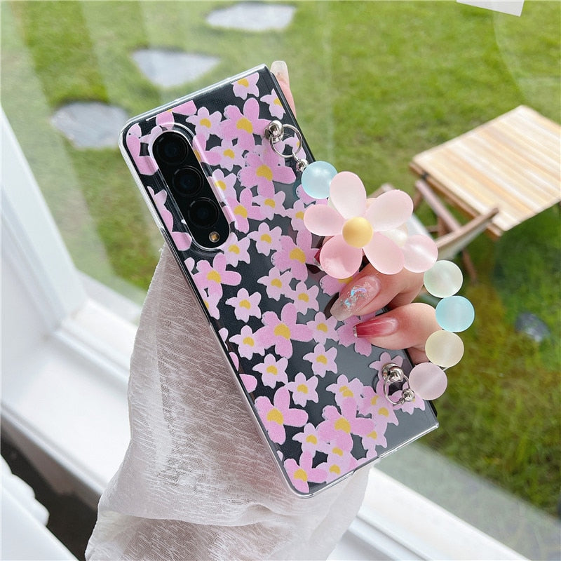 Cute Flower Painting Case For Samsung Galaxy Z Fold 4