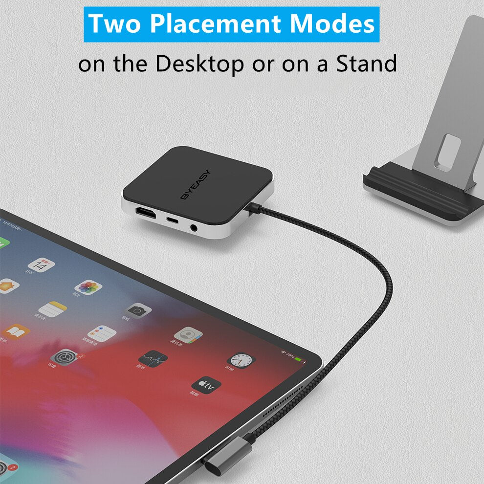 Stand & Dock Station 7-in-1 USB for Tablet Laptop iPad Pro and MacBook Pro - iHive