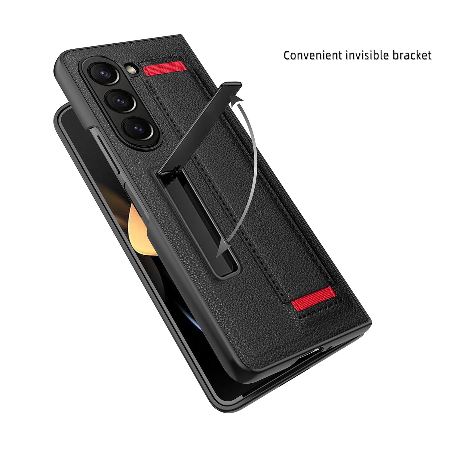 Leather Wrist Strap Case For Samsung Galaxy Z Fold 5