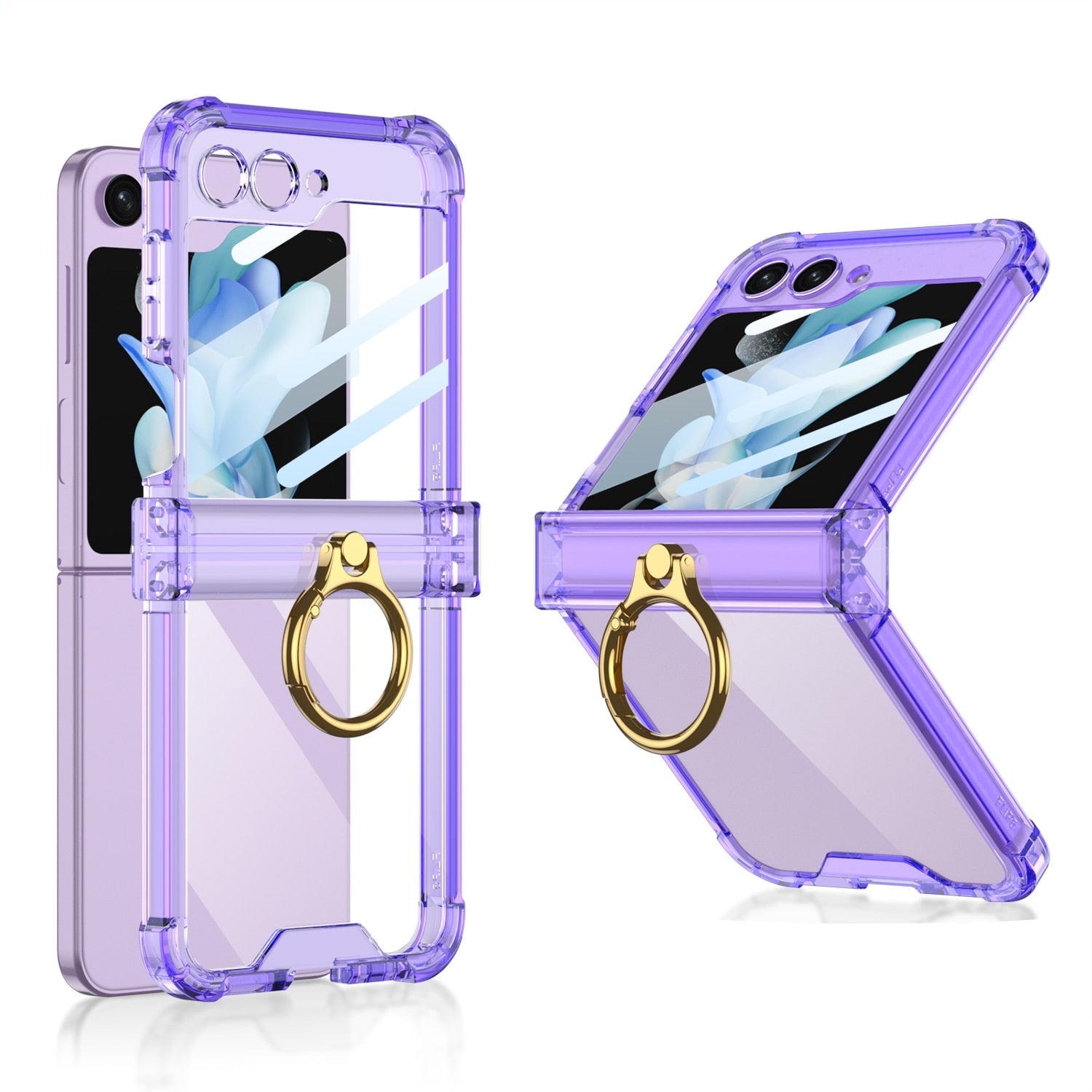 Luxury Hard Case With Ring For Galaxy Z Flip 5