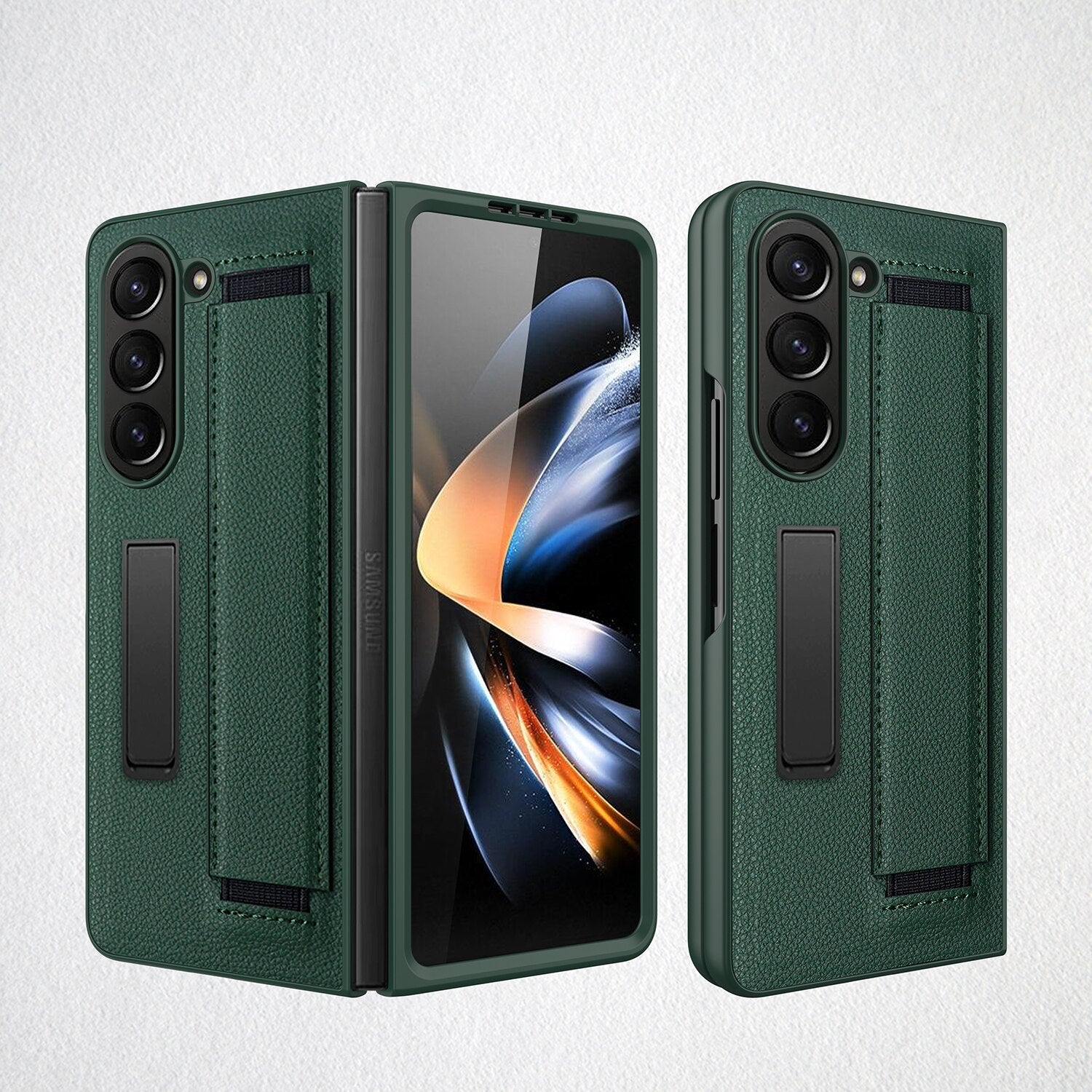 Leather Wrist Strap Case For Samsung Galaxy Z Fold 5