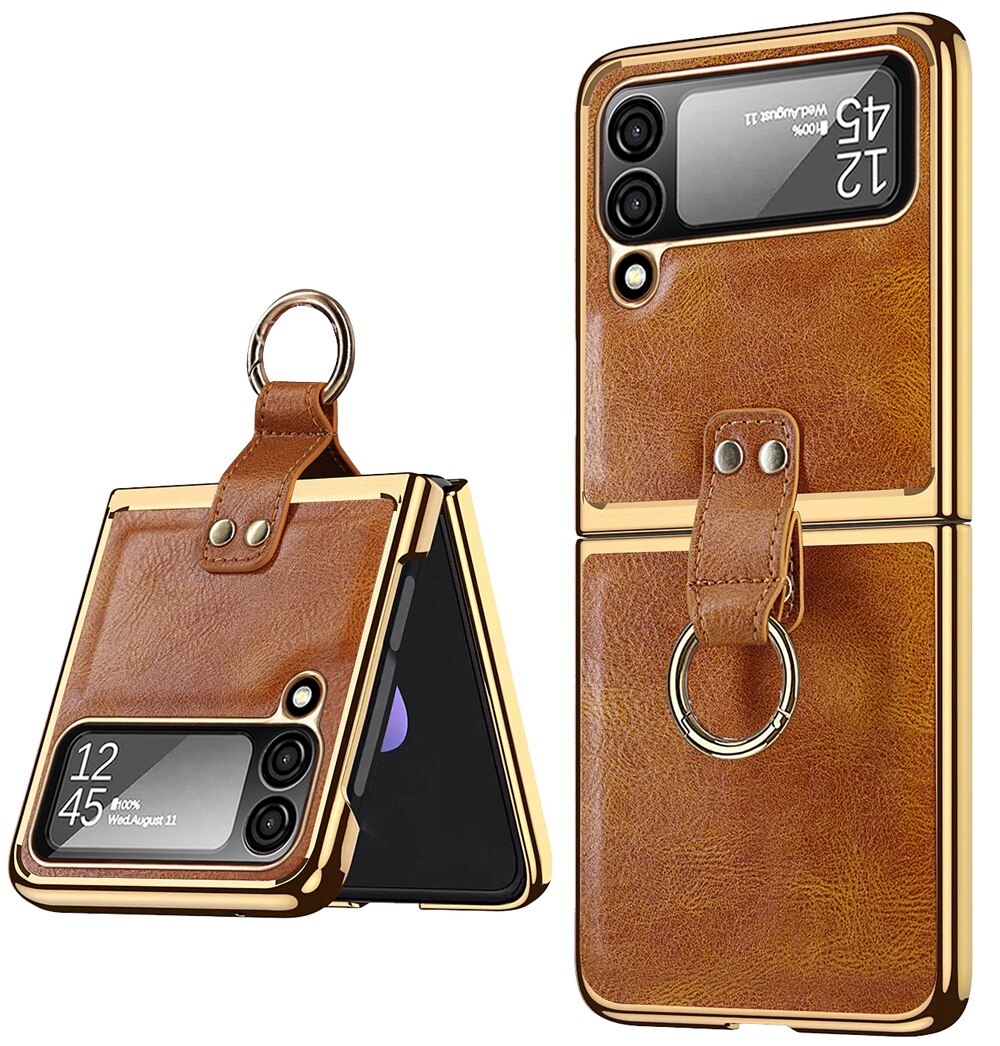 Retro Leather Case For Samsung Galaxy Z Flip Flip
