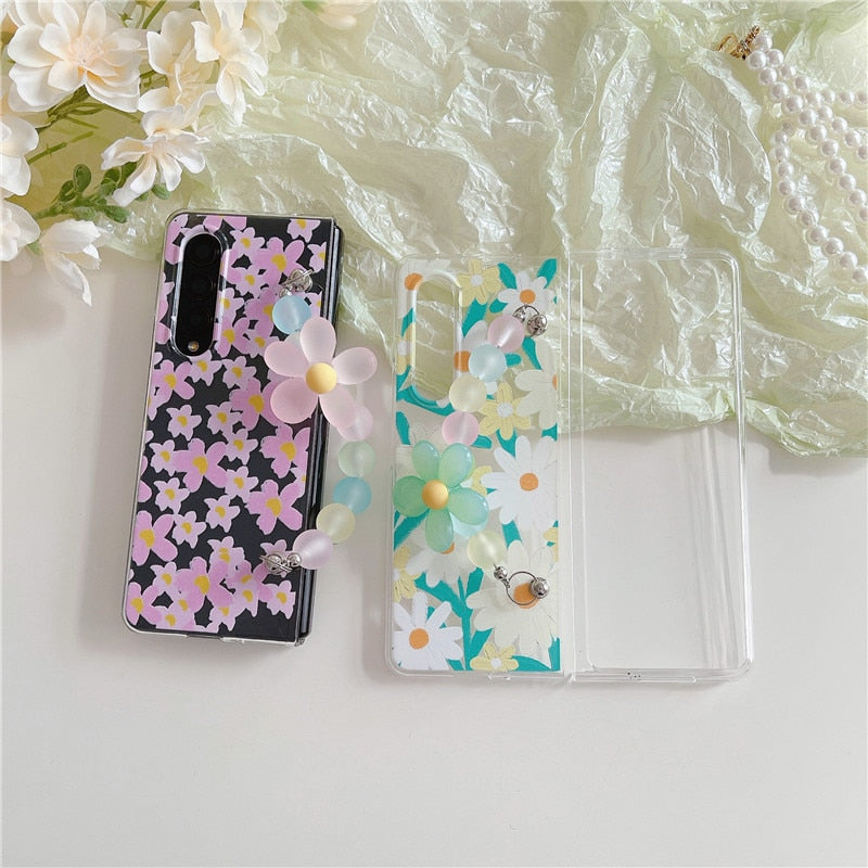 Cute Flower Painting Case For Samsung Galaxy Z Fold 4