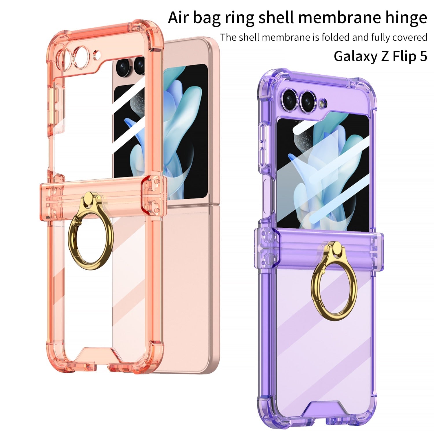 Luxury Hard Case With Ring For Galaxy Z Flip 5
