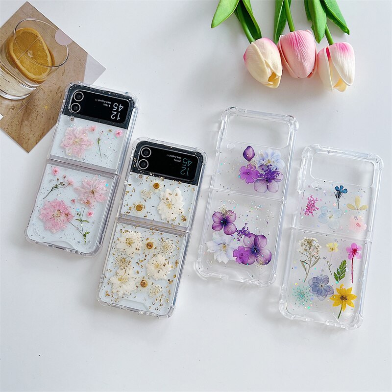 Bling Colorful Flower Case for Samsung Galaxy Z Flip 3 & 4