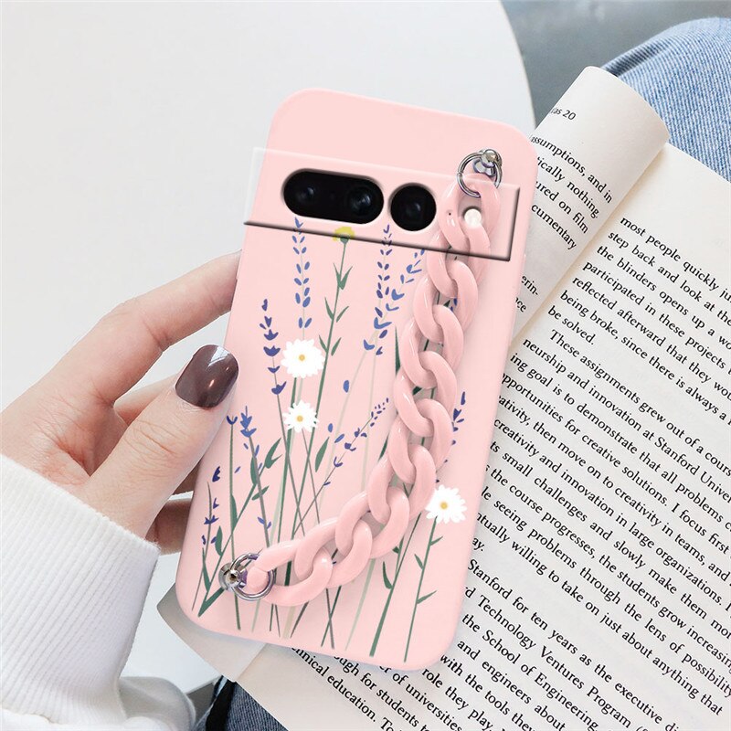 Flowers Silicone Matte Cover For Google Pixel 7 Pro - The Pixel Store