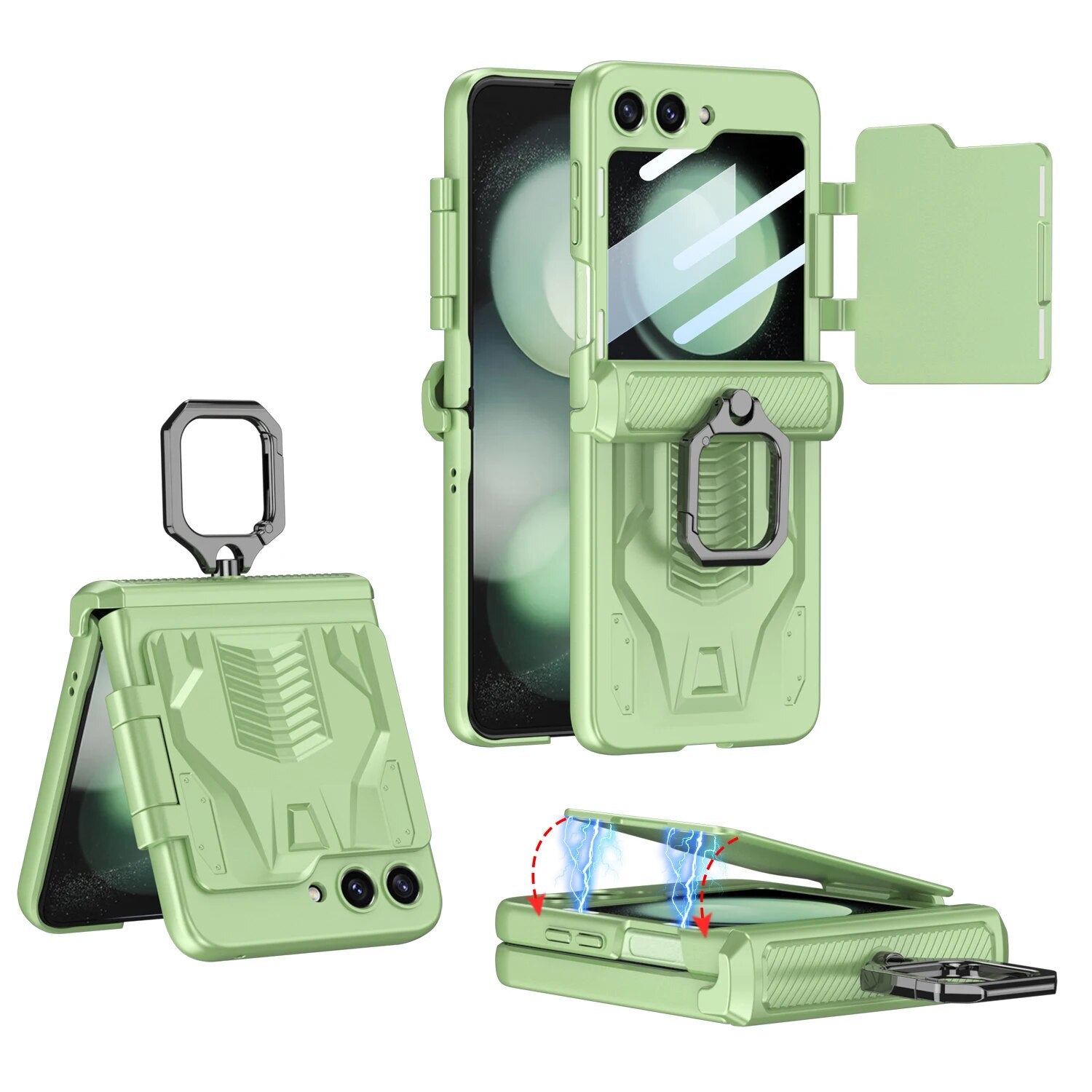 Shockproof Magnetic Case with Ring Bracket For Galaxy Z Flip 5