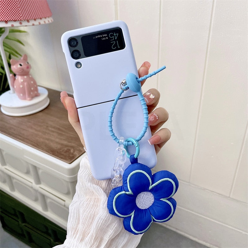 Cute Flower Pendant Case For Samsung Galaxy Z Flip 4 - Galaxy Z Flip 4 Case