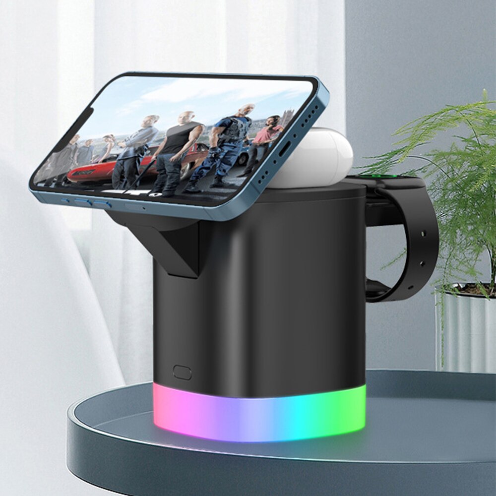 3 in 1 Folding Wireless Charger for Apple Watch, AirPods & iPhone