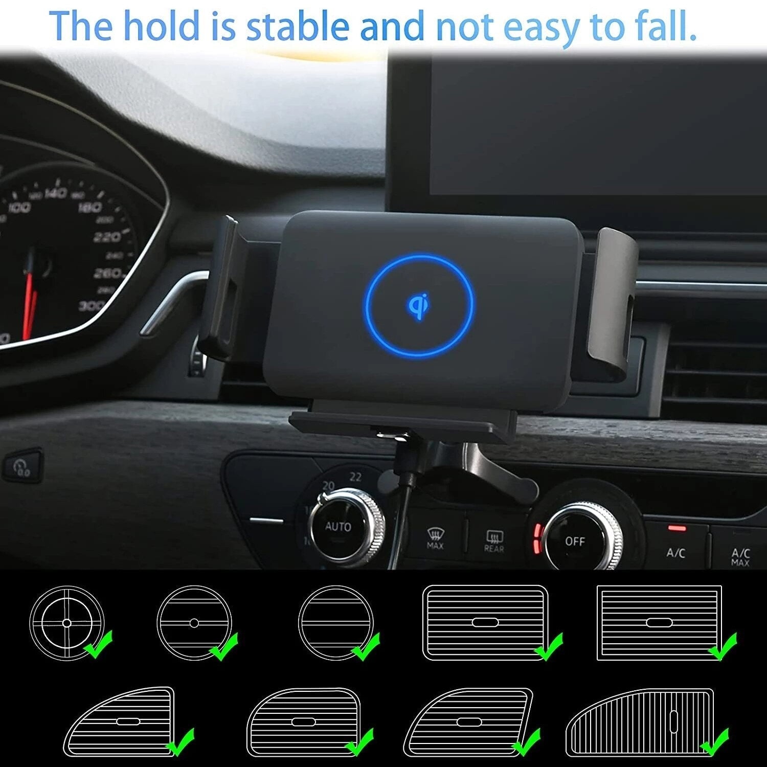 Car Holder and Wireless Charger For Samsung Galaxy Z Fold 4