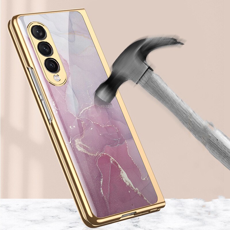 Luxury Tempered Glass Case For Galaxy Z FOLD 4
