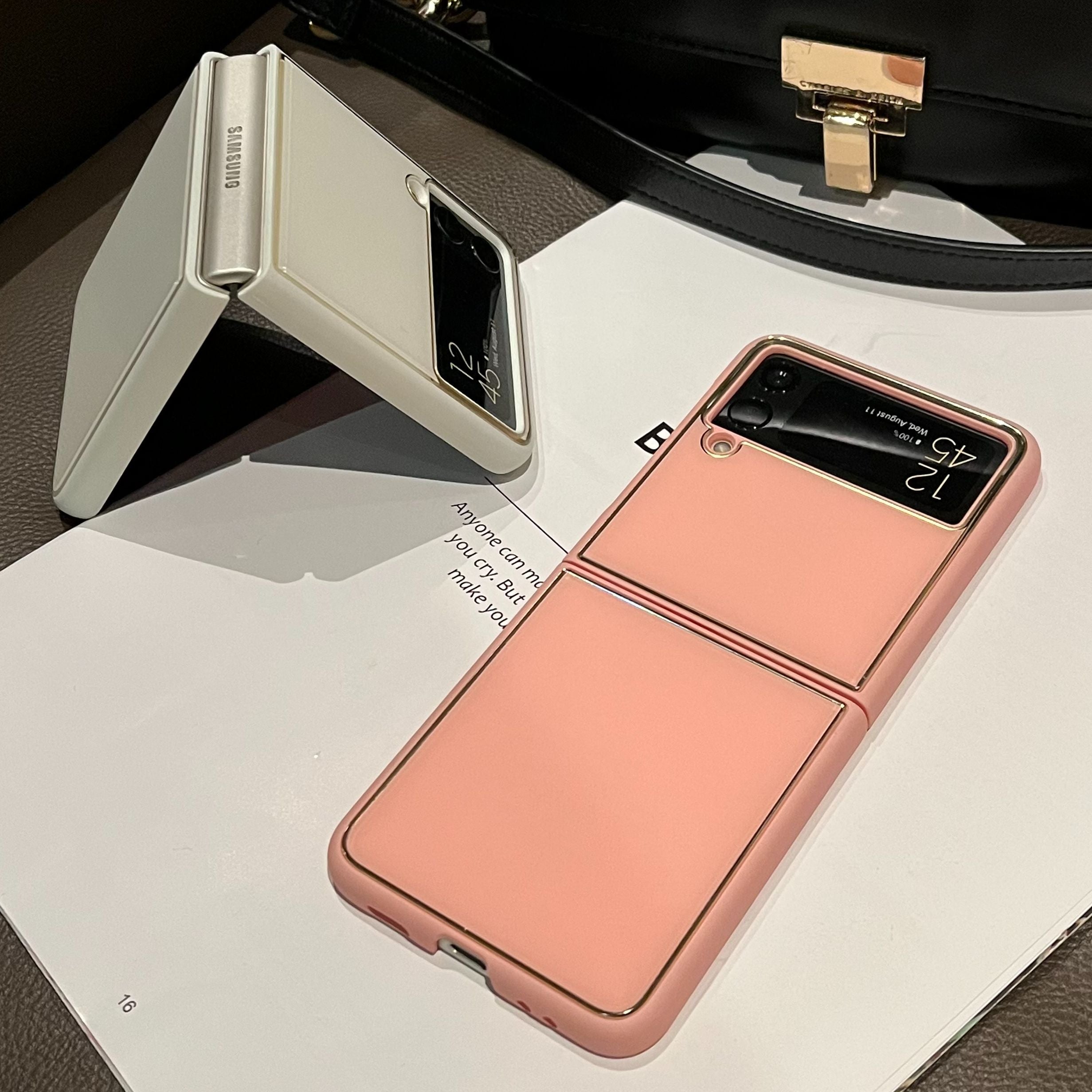 Plating Acrylic Phone Cover For Galaxy Z Flip 4 5G - Galaxy Z Flip 4 Case